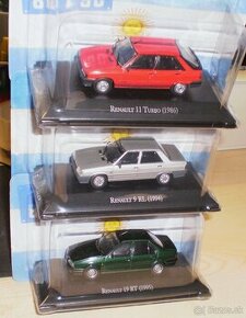 Modely RENAULT  9 RL , 11 TURBO  , 19  RT , SALVAT , 1:43