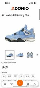 Jordan 4 retro blue university 42