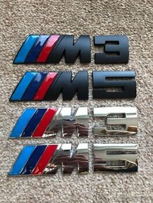 BMW nápisy ///M3, ///M5 - strieborné / matné čierne