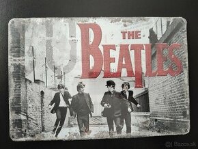 Plechová retro tabuľa BEATLES