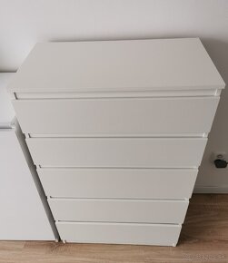 Komoda biela 5 šuflíky Ikea