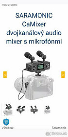 SARAMONIC CaMixer dvojkanálový audio mixer s mikrofónmi