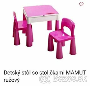 Mamut - stôl so stoličkami