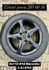 5x112 R16 Mercedes disky + zimné pneu 205 60 16