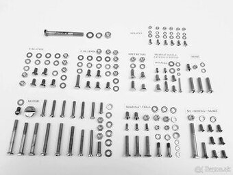 kompletná sada skrutiek z leštenej nereze
