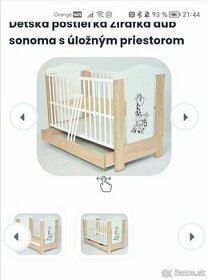 Detská postieľka s úložným priestorom dub sonoma - 1