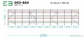 Pozinkované lešenie s poz. podlahami 150 m2 + doprava zdarma