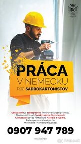 PRÁCA PRE SADROKARTÓNISTOV DO NEMECKA