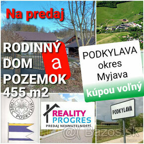 RODINNÝ DOM a POZEMOK 455m2 PODKYLAVA-MYJAVA-20km od PIEŠŤAN