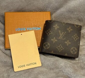 Louis Vuitton LV peňaženka kožená hnedá s krabičkou