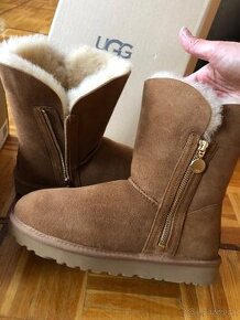 Ugg bailey zip chestnut čižmy, 38, originál