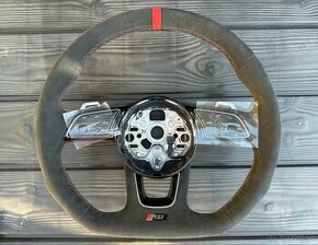 Audi sportovy volant alcantara cerveny RS3 RSQ3 RS4 RS5 - 1