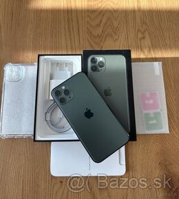 iPhone 11Pro 64gb Midnight Green- komplet príslušenstvo