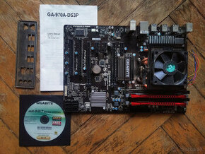 Gigabyte GA-970A-DS3P s procesorom AMD a DDR3 pamäťami