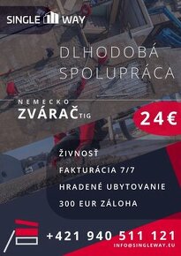 ZVÁRAČ TIG  / NEMECKO / 24€/h.