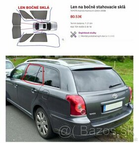 Slnecne clony na Toyota Avensis combi T25