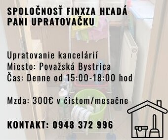 Upratovačka v Považskej Bystrici