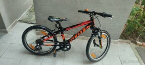 Predám detský bicykel 20kola Scott cierno oranžový