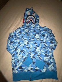 Bape Fire Camo Shark Full Zip Hoodie - 1