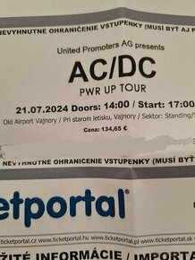 Vstupenky na AC/DC Bratislava 21.7.2024