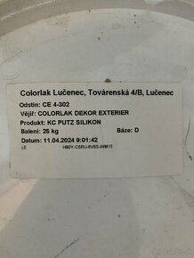 Putz silikon stierka 20 kg cca