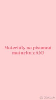 Písomná maturita angličtina - materiály