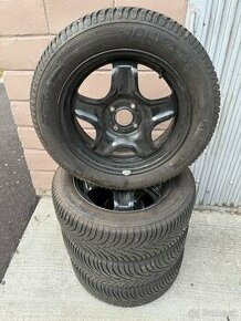 16" Disky 4x100 so zimnymi pneu 205/55 R16 - 1