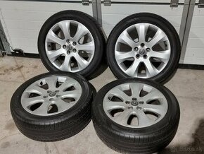 Letná Sada OPEL ASTRA 5x105+Zánovné Letné pneu 215/50 R17 - 1