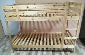 ikea drevena poschodova postel 90x200 cm