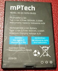 Nové originál batérie mPTech BS-02, myPhone BS-02