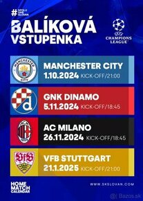 Liga Majstrov Slovan Manchester City AC Milano Zahreb Stuttg