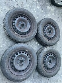 Plechove disky 5x112 r15 zimne pneu 195/65 r15 - 1