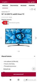 LG televízor 4K UHD, 50 UN7400