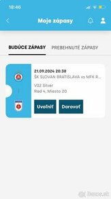 Predam vstupenku do VIP sektora Slovan Ruzomberok