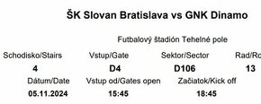 Vstupenka Slovan - Dinamo