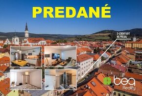 PREDANÝ: Veľký 3-izb. zrenovovaný byt, centrum, Levoča