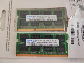 2x Samsung M471B5673DH1-CF8 2GB PC3-8500 1066MHz 204pin Lapt