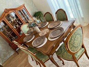 Starožitný jednálenský set / starožitné stoličky a stôl
