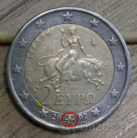 2 Euro 2002 "S" Grecko ražba Finland - nabídněte cenu. X15