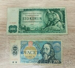 Predám staré československé bankovky