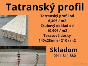 Tatransky profil, drevený obklad