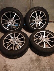 4ks alu disky Dezent 5x114,3 r16 pneu 205/55 r16