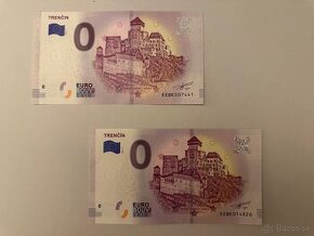 0€ bankovka Trenčín - Trenčiansky hrad