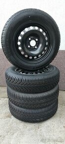 Plechové disky VW 4x100 a zimné Semperit 165/70 R14 - 1