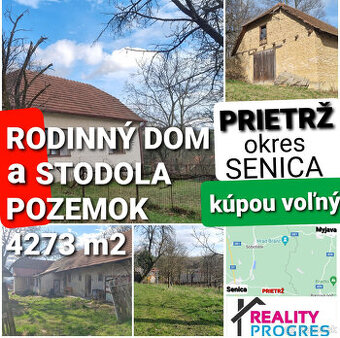 RODINNÝ DOM,STODOLA a POZEMOK 4273m2 PRIETRŽ 15 km od MYJAVY - 1