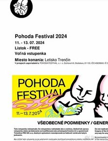 Vstupenka Pohoda 2024