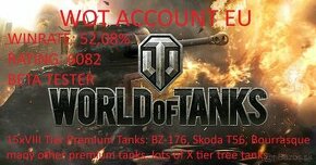 World of tanks účet account EU server WOT