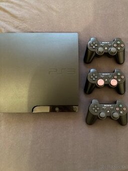 Playstation 3 Slim, 149 GB, 3x Joystick, 16hier