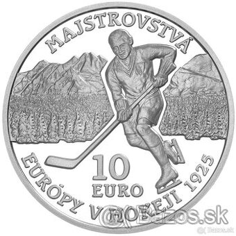 Majstrovstva Europy v hokeji 10 Eur proof a BK