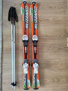 Detské lyže Blizzard Racing GS JR 110 cm s paličkami Fischer